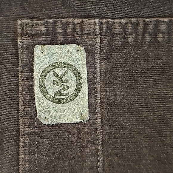 Michael Kors Women's Petite Gray Corduroy Bootcut Mid-rise Pants - Picture 7 of 8